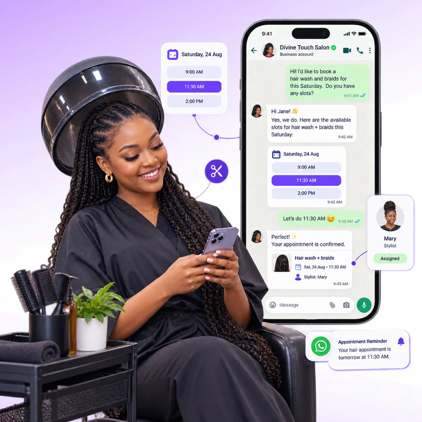 How Nautix appointments booking works: ask, offer slots, confirm, and remind