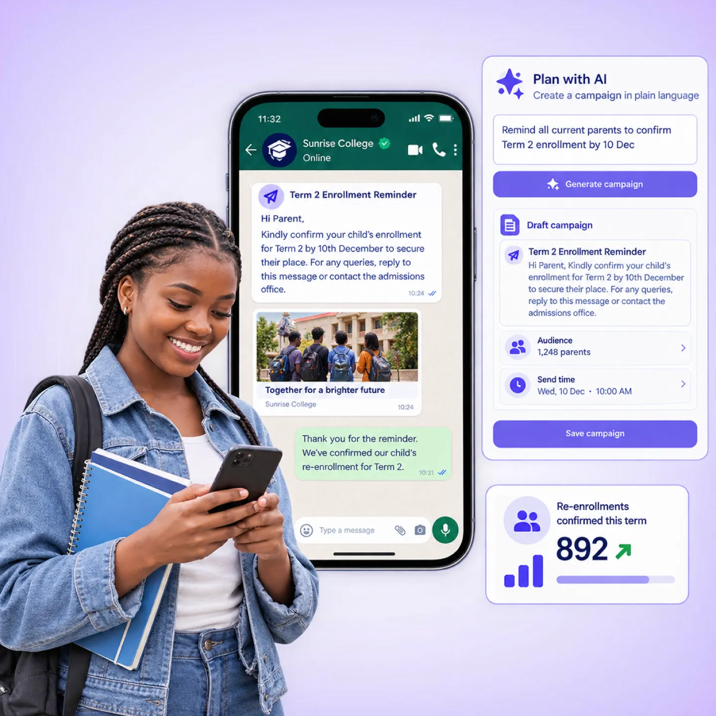 Nautix running re-enrollment campaigns and term communications