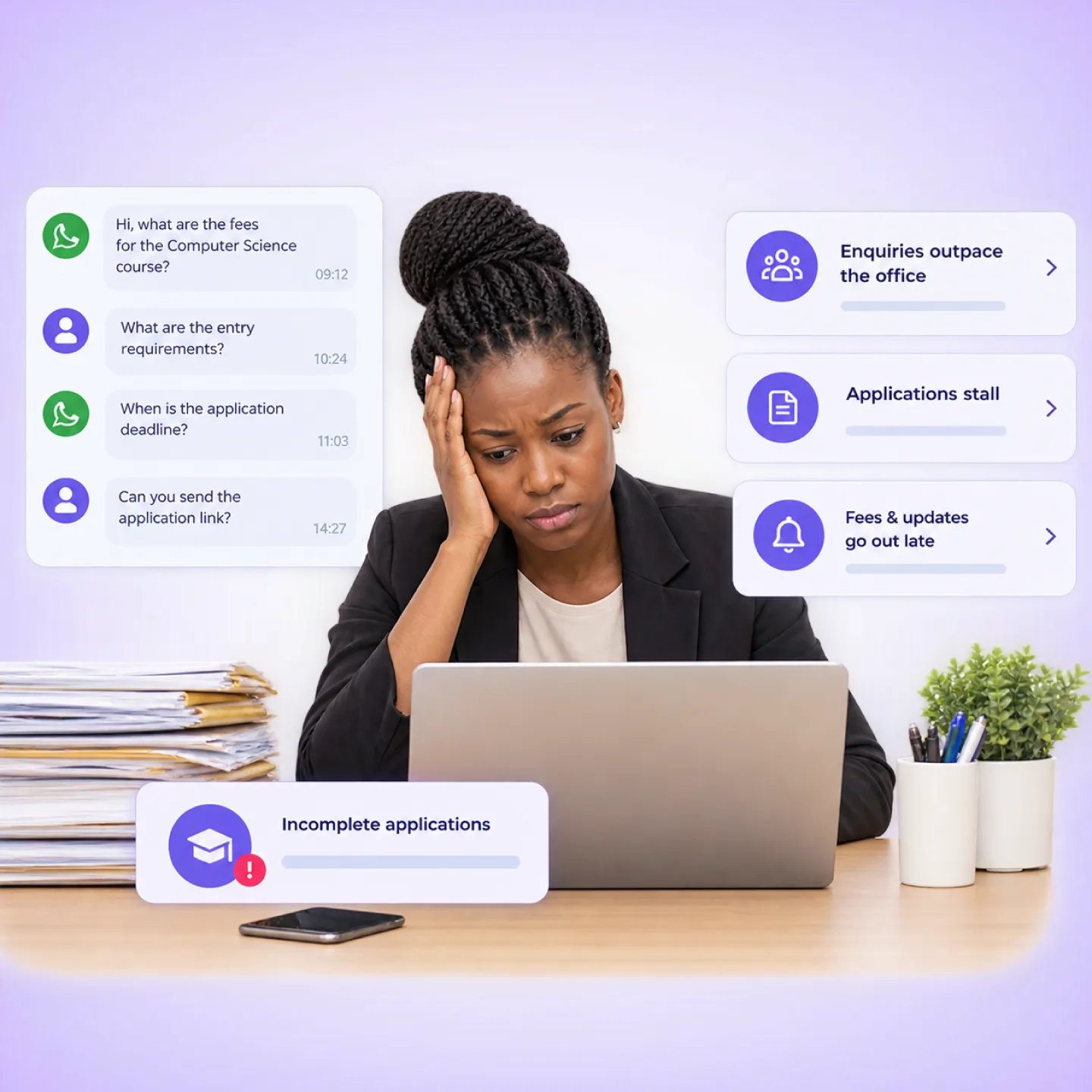 Admissions office overwhelmed during intake